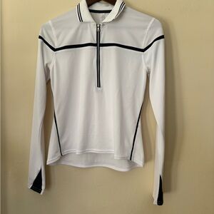White Long Sleeve Shirt with Black Trim new without tags  inphorm brand